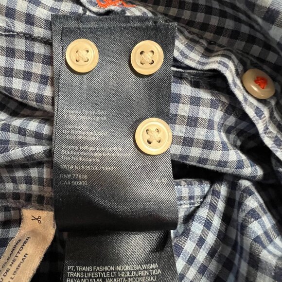 Tommy Hilfiger Blue Checkered Long Sleeve Button Up Shirt Mens Size XS - Picture 12 of 13